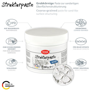 Viva Decor® Strukturpaste Grob Weiß 1200g