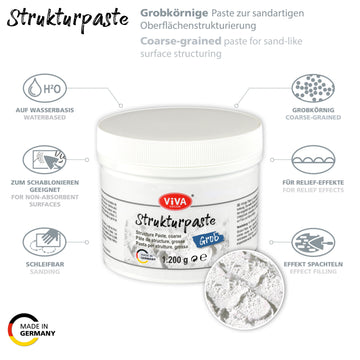 Viva Decor® Strukturpaste Grob Weiß 1200g