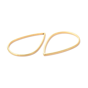 Linking Ring Tropfenform Edelstahl  goldfarben 25×17×1mm 1 Stück