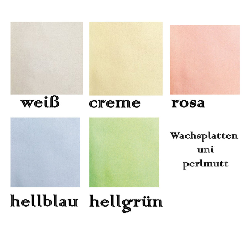 Verzier-Wachsfolie uni Perlmuttschimmer 20x10cm 1 Stück/Pkg.