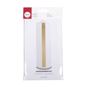 Verzier-Wachsfolie uni matt gold 20x10 cm 2 Stück/Pkg.