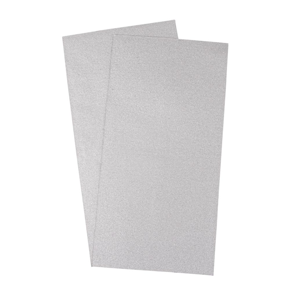 Verzier-Wachsfolie uni matt silber 20x10cm 2 Stk./Pkg