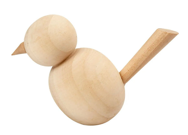 Vogel aus Holz natur 7,6cm 1 Stück