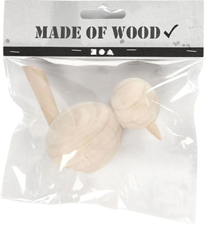 Vogel aus Holz natur 7,6cm 1 Stück
