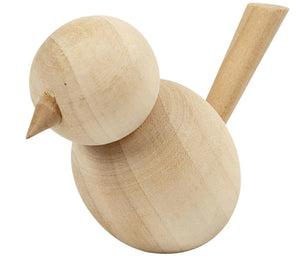 Vogel aus Holz natur 7,6cm 1 Stück