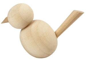 Vogel aus Holz natur 7,6cm 1 Stück