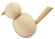Vogel aus Holz natur 7,6cm 1 Stück