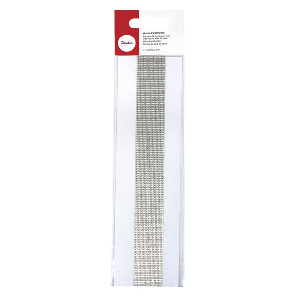 Wachs-Perlstreifen Perloptik hochglänzend 2mm 20cm 11 Stück