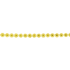 Wachsborte,Blümchenranke, metallisch glänzend