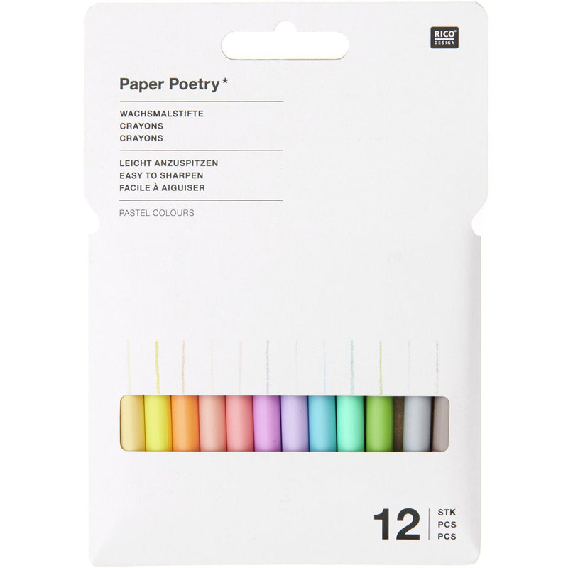 Wachsmalstifte Set in verschiedenen Farbkonstellationen 12 Stück