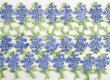 Wachsmotiv Blumenstrauß Vergissmeinnicht grün lila 5cm 2 Stück