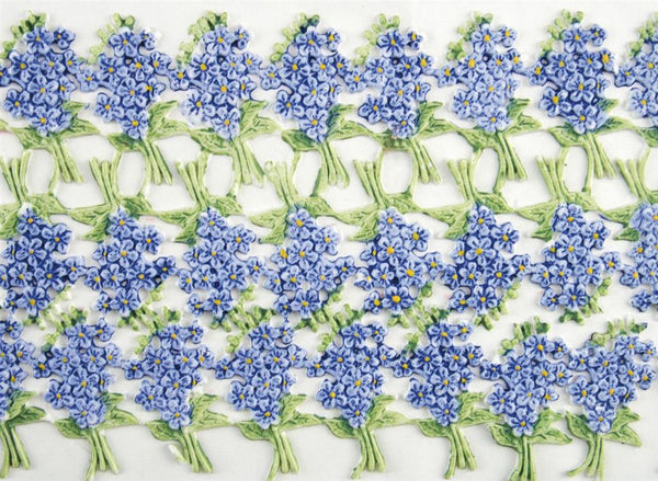 Wachsmotiv Blumenstrauß Vergissmeinnicht grün lila 5cm 2 Stück