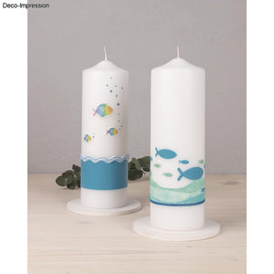 Wachsmotiv Regenbogen Fisch regenbogen 2,3x1,6cm + 3,7x2,5cm 3 Stück