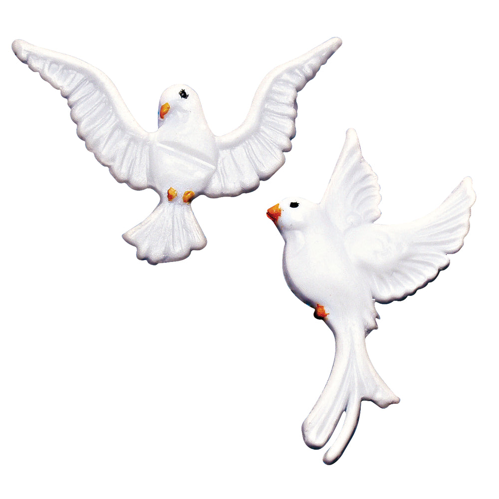 Wachsmotiv Taube bemalt 2 Stk.