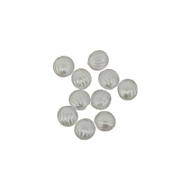 Wachsperle Kugel gerillt 6mm 60 Stk./Dose