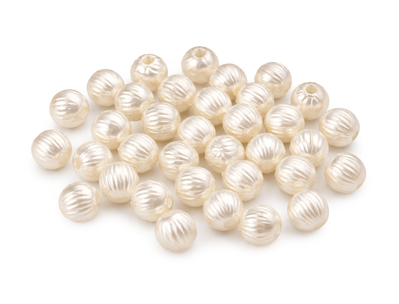 Wachsperle Kugel gerillt 6mm 60 Stk./Dose