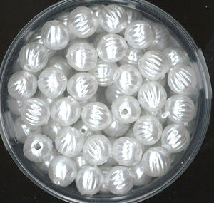 Wachsperle Kugel gerillt 6mm 60 Stk./Dose