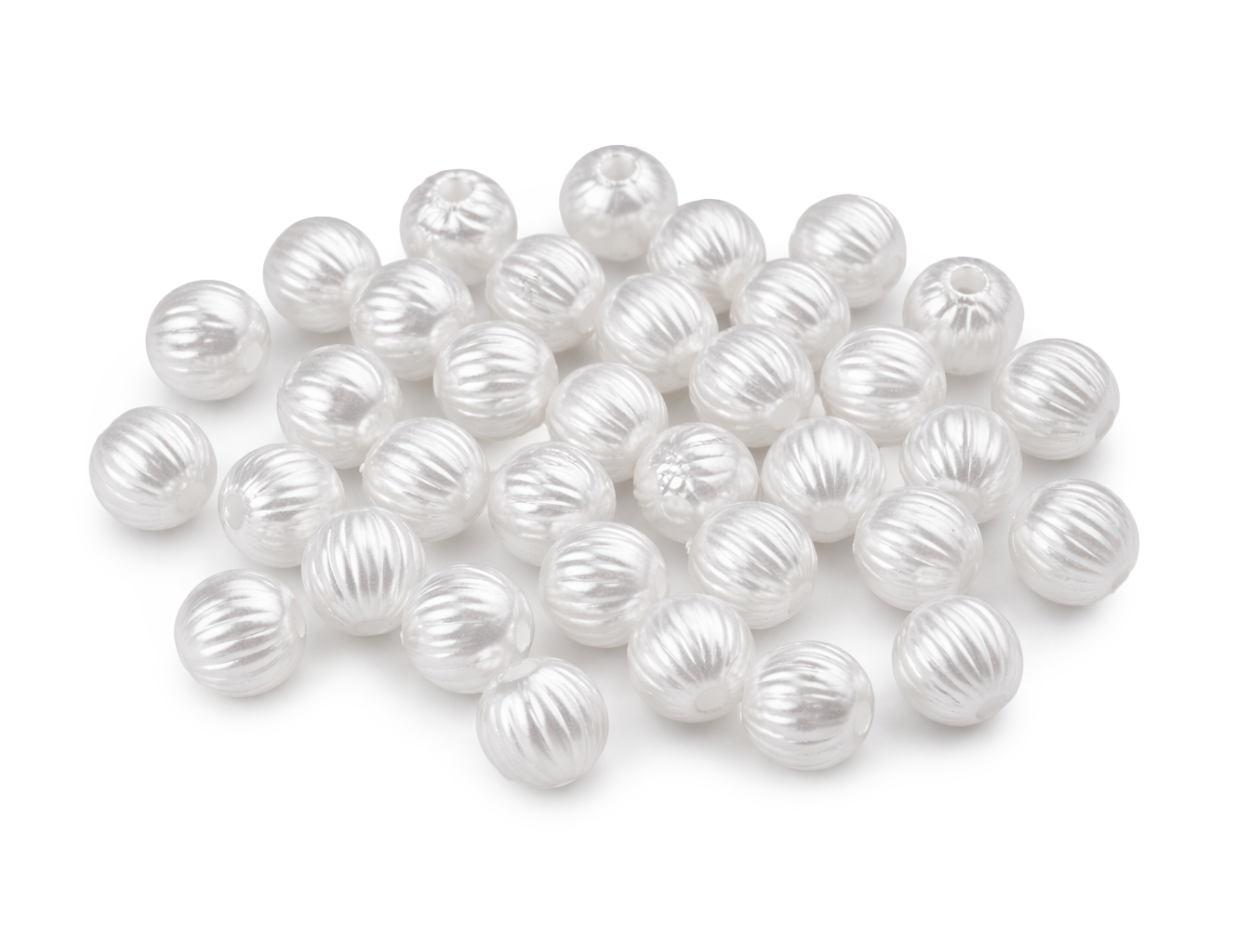 Wachsperle Kugel gerillt 6mm 60 Stk./Dose