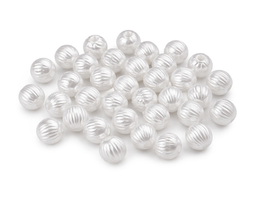 Wachsperle Kugel gerillt 6mm 60 Stk./Dose