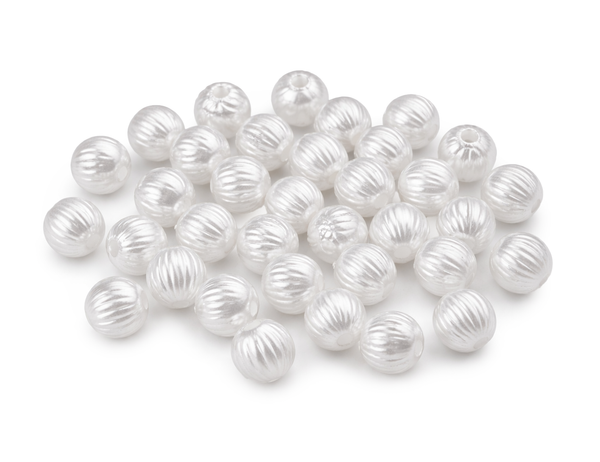 Wachsperle Kugel gerillt 6mm 60 Stk./Dose