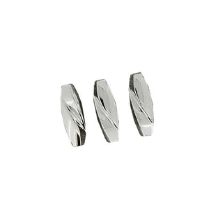 Wachsperle Olive gedreht silber 14mm 35 Stk./Dose