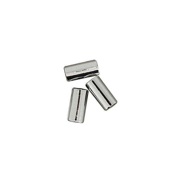 Wachsperle Walze silber 4x9mm 35 Stk./Dose
