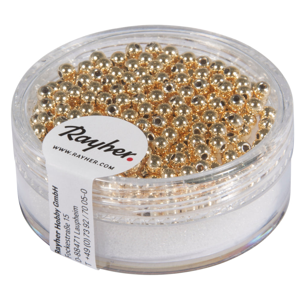 Wachsperle gold rund 3 mm 250 Stück/ Dose