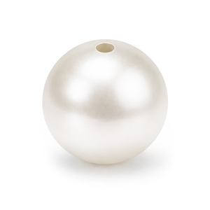 Wachsperle weiß, 25 mm, pro Stück