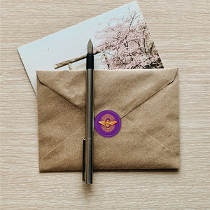 Wachssiegel Stempelset Bienenmotiv Messingkopf Holzgriff 83x22mm