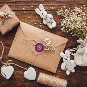 Wachssiegel Stempelset Bienenmotiv Messingkopf Holzgriff 83x22mm