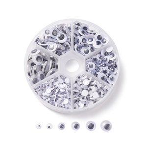 Wackelaugen Mix sortiert 4-9mm 600 Stück