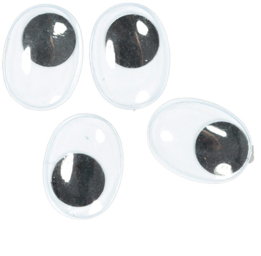 Wackelaugen oval 20mm 50 Stück