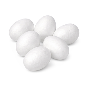 Watteeier weiß 25x40mm 6 Stück