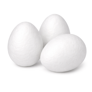 Watteeier weiß 60x45mm 3 Stück