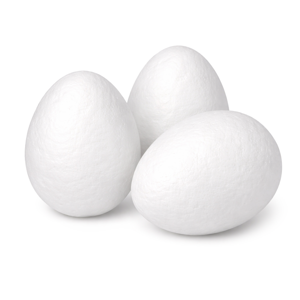 Watteeier weiß 60x45mm 3 Stück