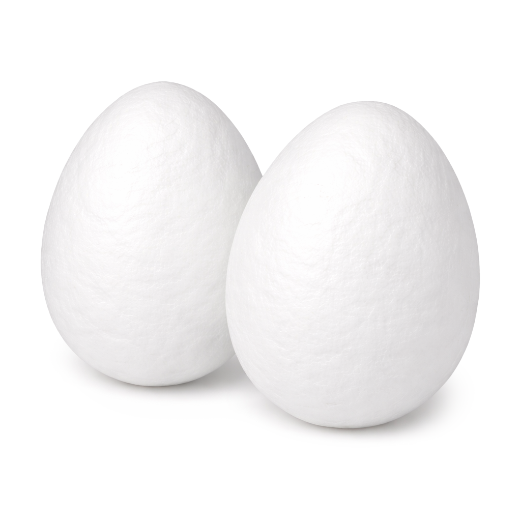 Watteeier weiß 70x50mm 2 Stück