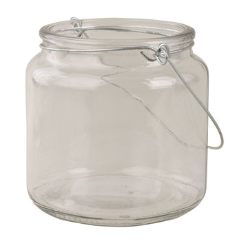 Windlicht Glaslaterne mit Henkel 10cm Öffnung 7,5cm