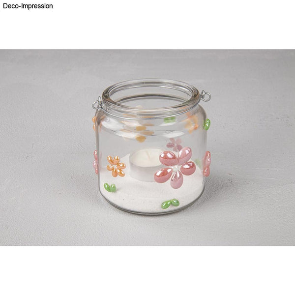 Windlicht Glaslaterne mit Henkel 10cm Öffnung 7,5cm