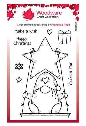 Holzdekor, Silikonstempel, Sterngnom, 13,5 x 10 x 0,3 cm