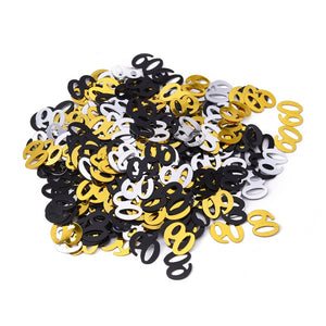 Zahlenkonfetti Mix 60 Jubiläumszahlen 1,3x1,1cm 500Stk/Packung