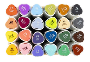 Zeichenmarker auf Alkoholbasis Strichstärke 1mm-8mm 24 Stück/ Packung