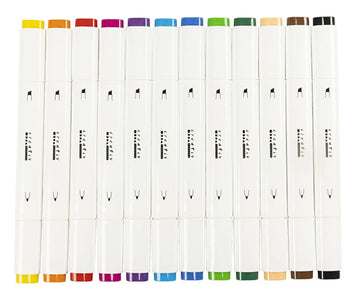 Zeichenmarker auf Alkoholbasis Strichstärke 1mm-8mm 12 Stück/ Packung