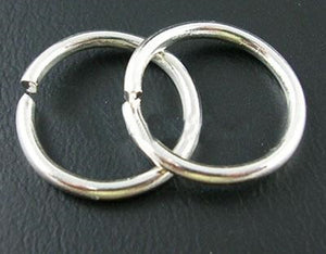 Zwischenringe aus Metall silbern 14mm 10 Stück