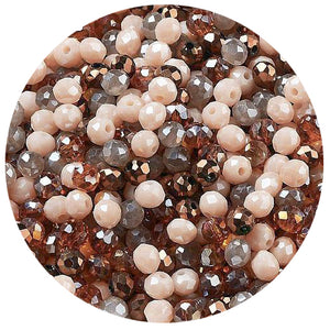 Glasschliffperle Abacus Mix 4x3mm 200 Stück / Dose