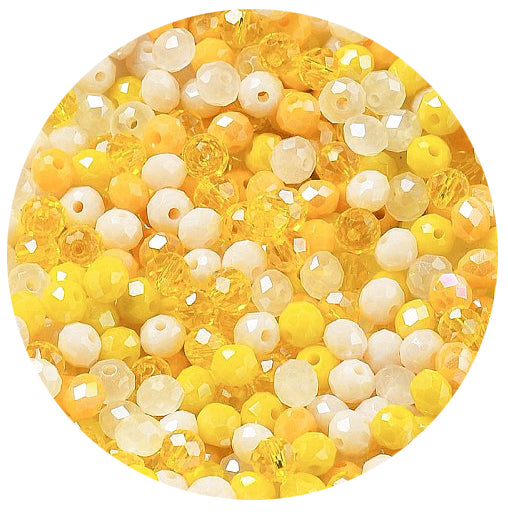 Glasschliffperle Abacus Mix 4x3mm 200 Stück / Dose