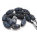 Achat-Edelsteinperle Bicone facettiert midnight blue 22x13mm 1 Stück