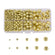 Acrylperlen gold 4-12 mm sortiert