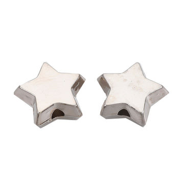 Kunststoffperlen Stern silber hochglänzend 10x4mm 40Stk./Dose