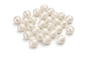 Acrylperle Kugel gerillt 8mm 30 Stk./Dose