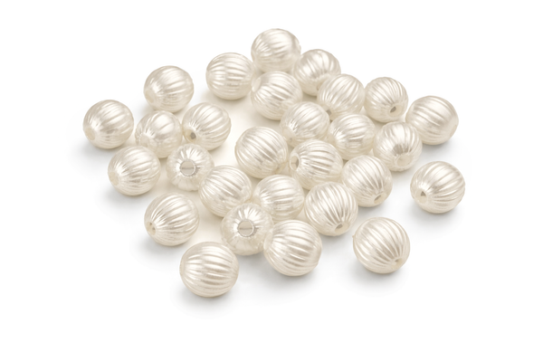 Acrylperle Kugel gerillt 8mm 30 Stk./Dose